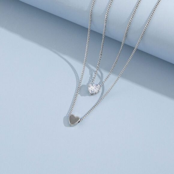 Necklace double layered Rhinestone NWT fashion jewelry - Picture 4 of 6